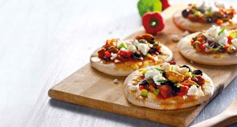recipe image Mini pizzas de mexilhão e lulas