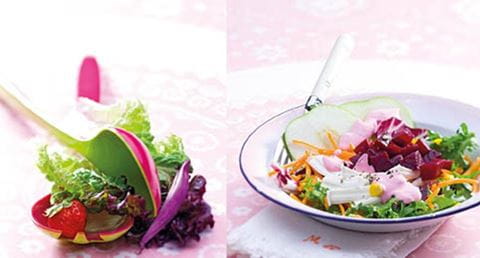recipe image Salada rápida de beterraba e queijo fresco com molho rosa