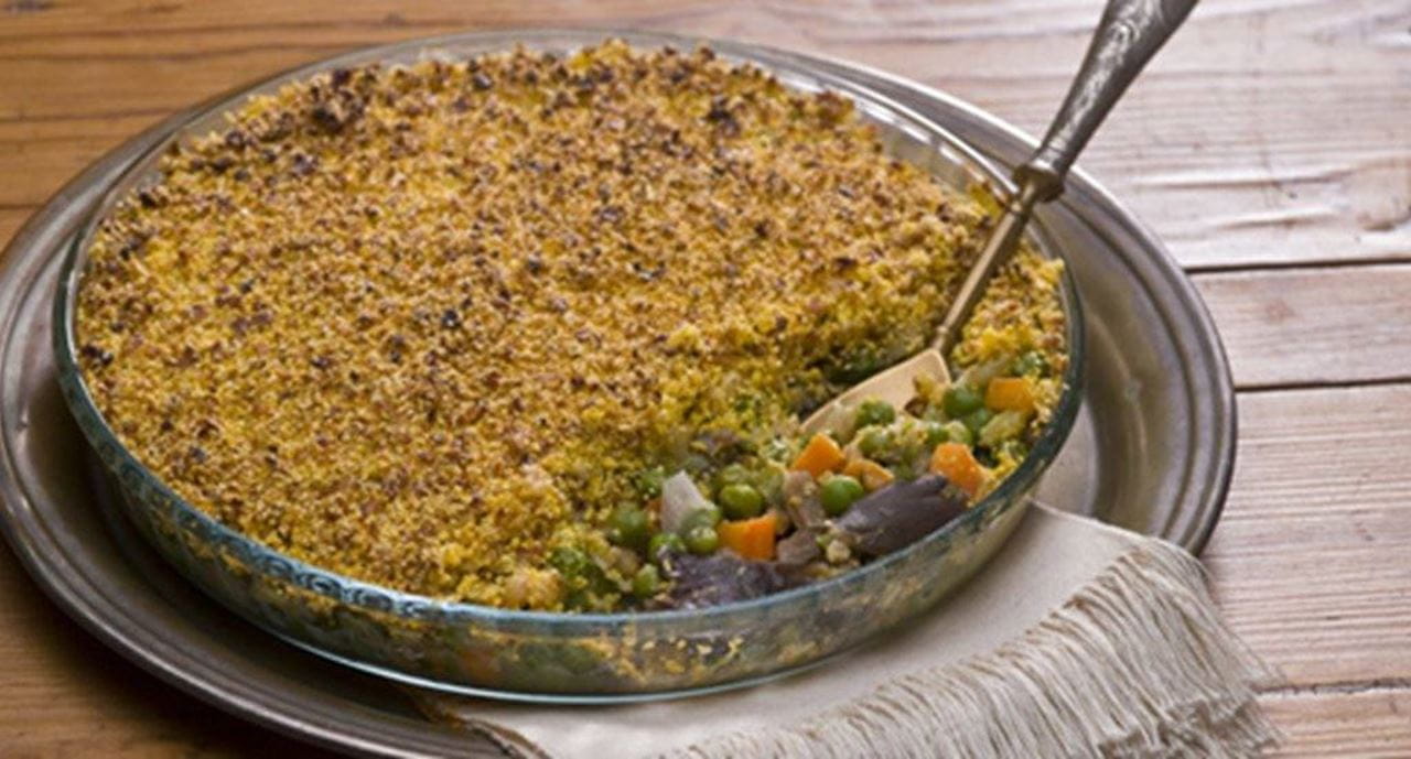 recipe image Legumes estufados com crumble de nozes