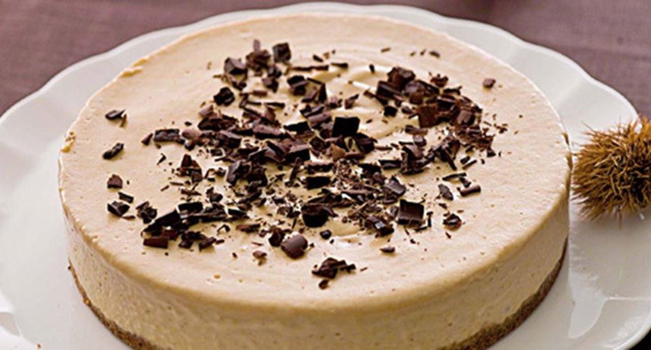 recipe image Tarte semifria de mousse de castanha