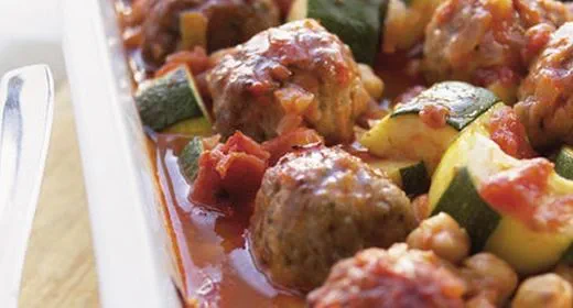 recipe image Almôndegas de Peru com Courgettes e Grão