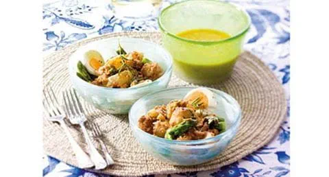 recipe image Salada de sapateira com molho bearnês de alcaparras