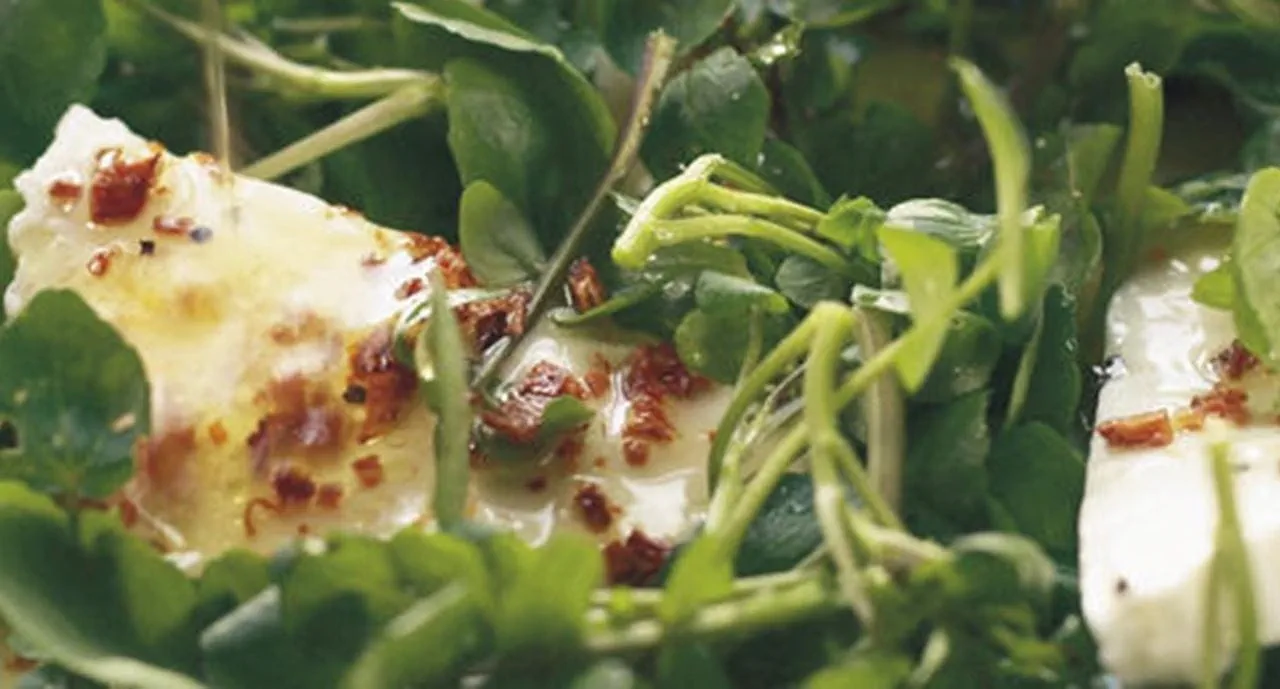 recipe image Salada de agrião com queijo fresco
