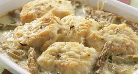 recipe image Maruca no forno com creme de espargos