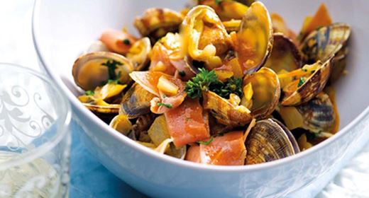 recipe image Amêijoas com presunto