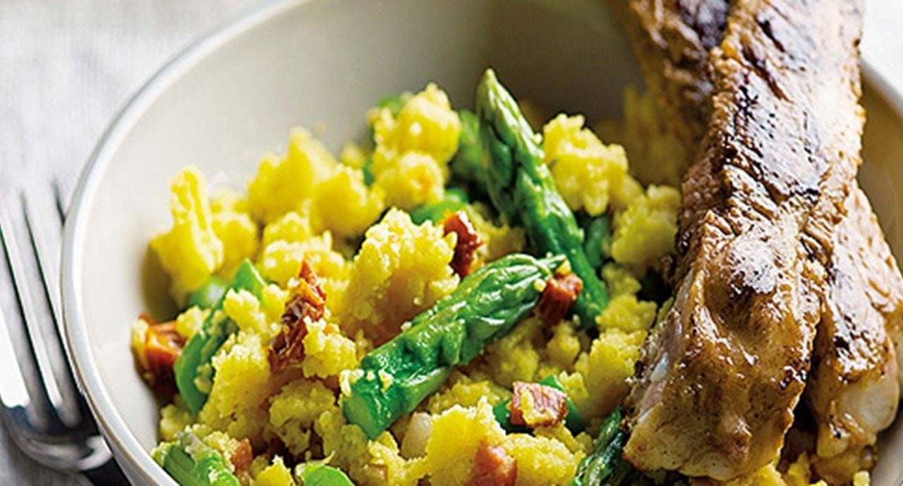 recipe image Migas de espargos verdes com broa