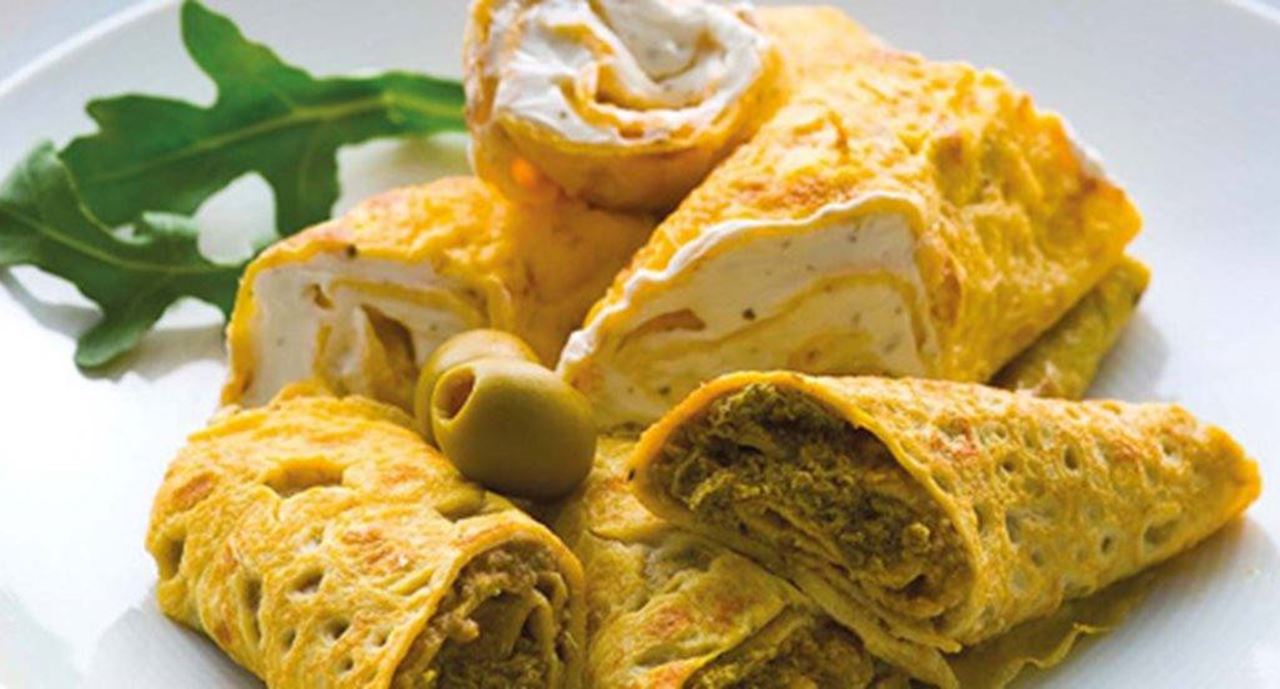 recipe image Rolinhos de omelete recheados