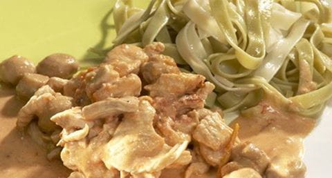 recipe image Tiras de peru com cogumelos