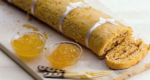 recipe image Torta de amêndoa com doce de gila e canela