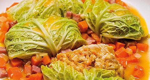 recipe image Trouxas de frango em lombarda