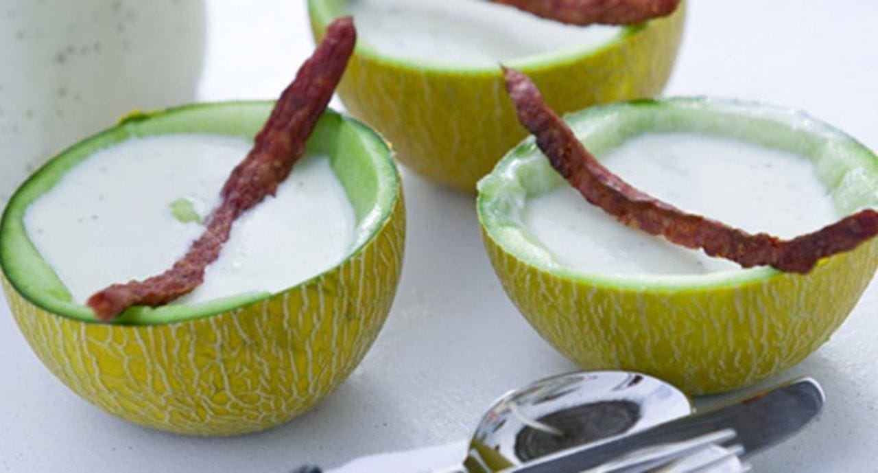 recipe image Sopa fria de alho francês e meloa