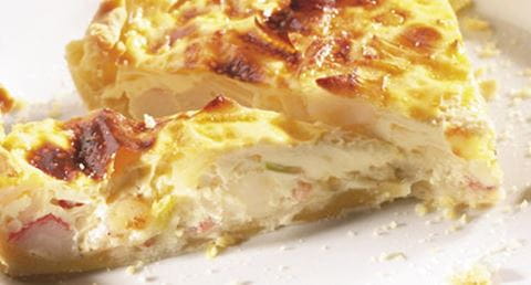 recipe image Quiche de Alho Francês e Marisco