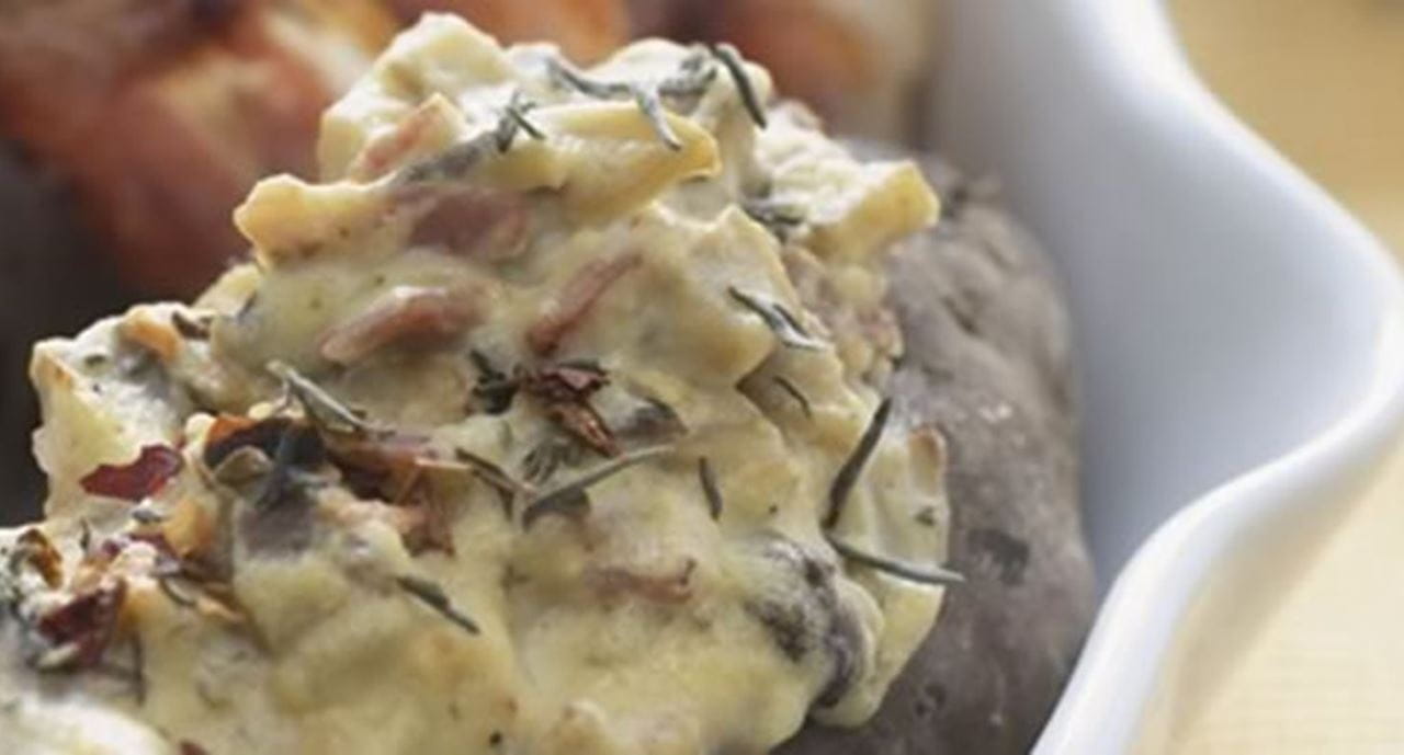 recipe image Batatas doces recheadas com cogumelos e ricotta