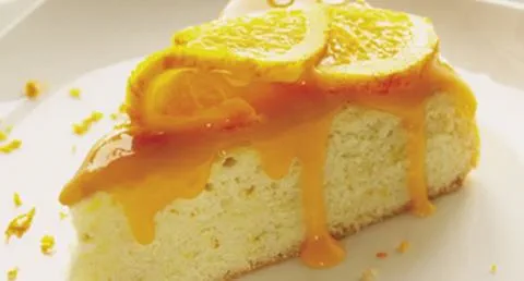 recipe image Bolo de claras com creme de laranja