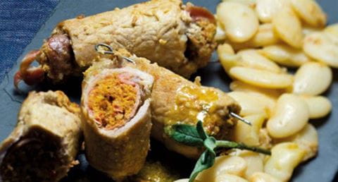 recipe image Rolinhos de porco com feijocas