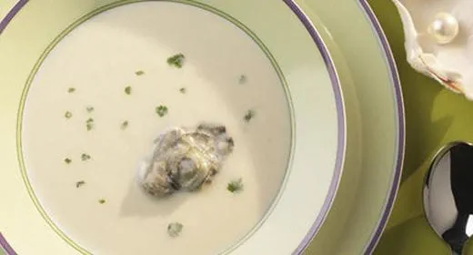 recipe image Creme de Couve-Flor com Ostras