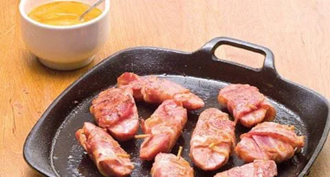 recipe image Salsichas na chapa com marinada de rum