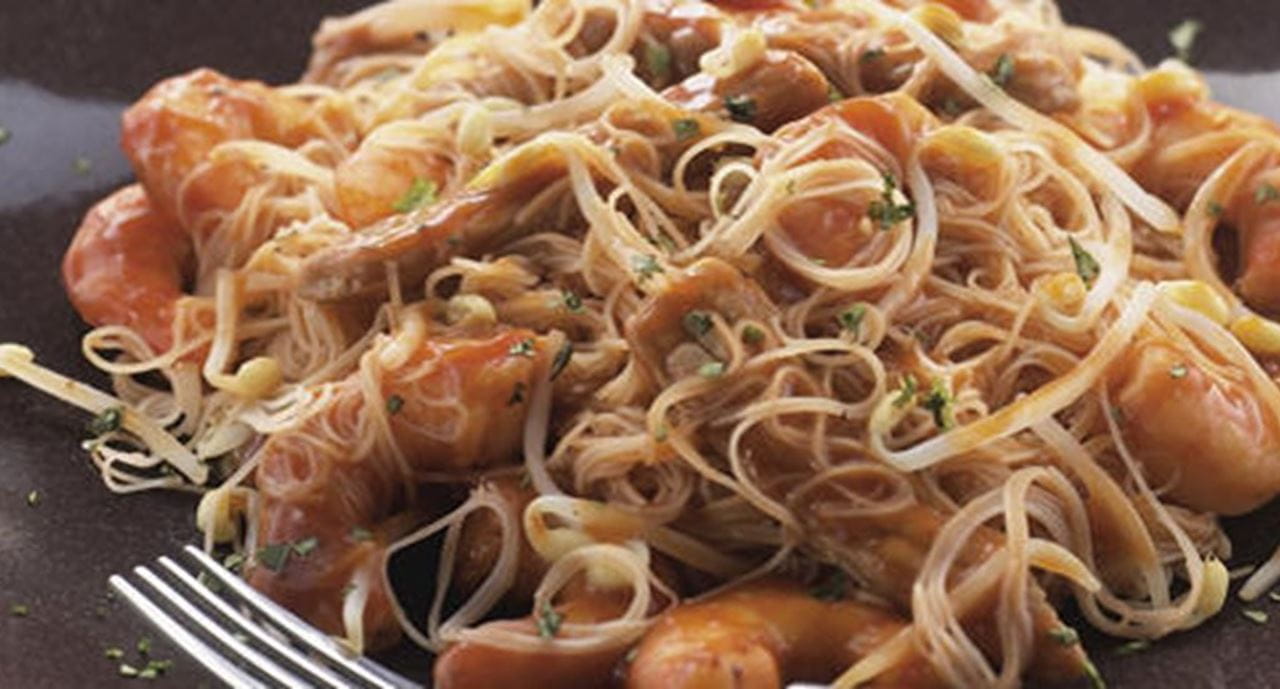 recipe image Porco com Camarão e Massa de Arroz