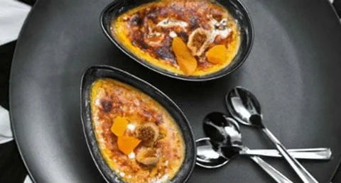 recipe image Sabayon gratinado com frutos secos