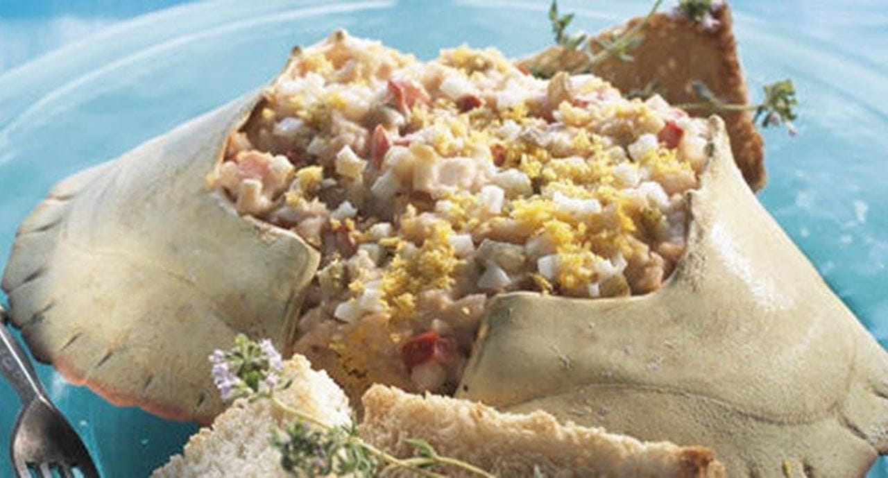 recipe image Sapateira Recheada com Molho de Cerveja