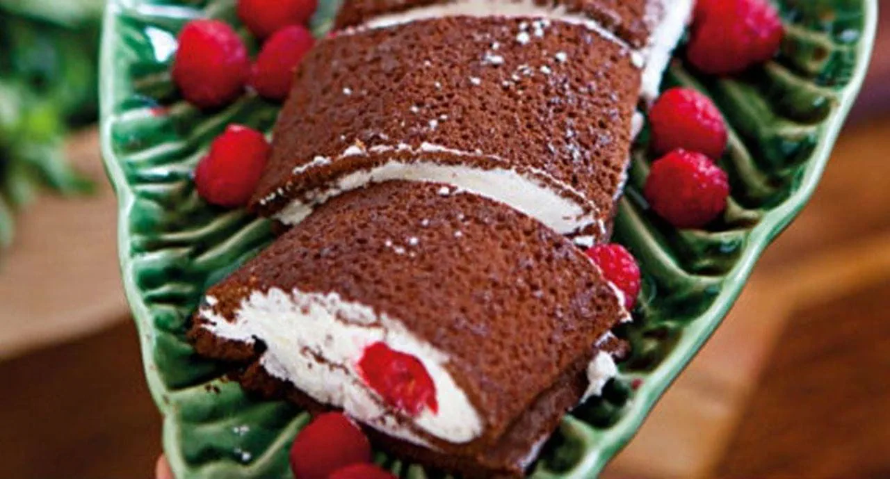 recipe image Torta de chocolate com framboesas