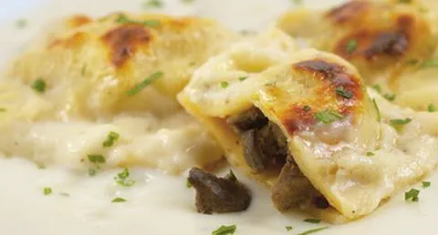 recipe image Raviolini recheados com fígado de galinha salteado