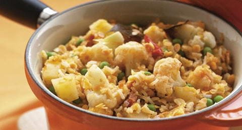 recipe image Khichiri – Caçarola de Arroz e Vegetais