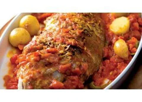 recipe image Peixe assado com molho especial de cebola