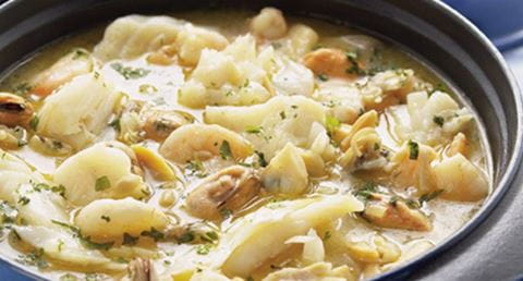 recipe image Bacalhau com mariscos