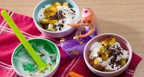 recipe image Taças de banana com creme de requeijão