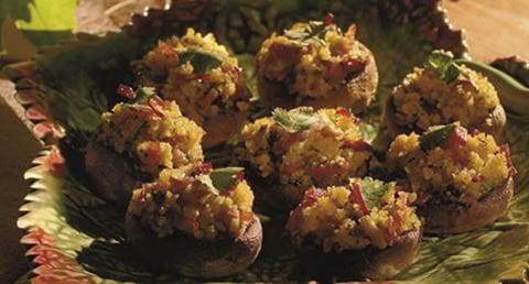 recipe image Cogumelos Recheados com Presunto e Coentros