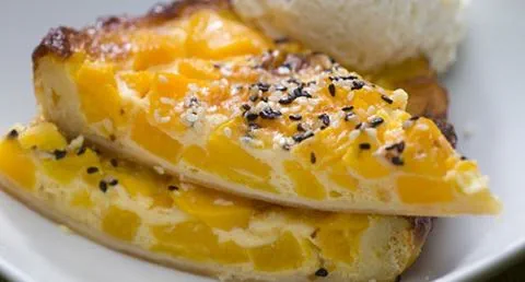 recipe image Tarte morna de pêssego