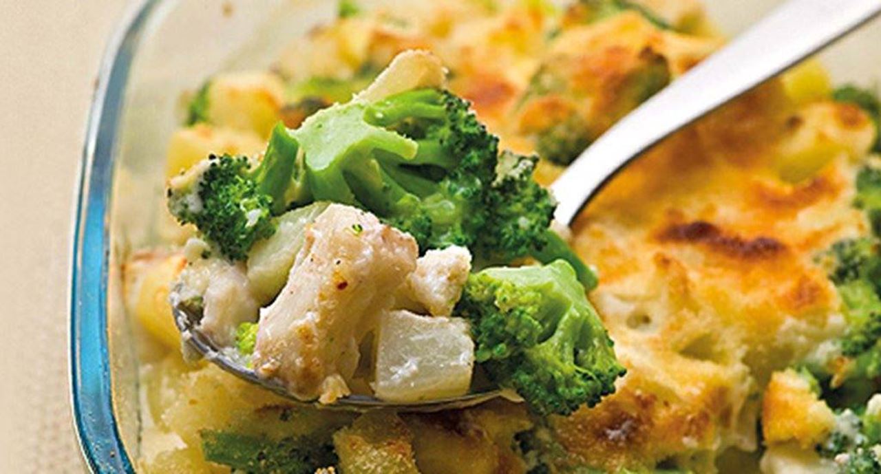 recipe image Tintureira gratinada com legumes