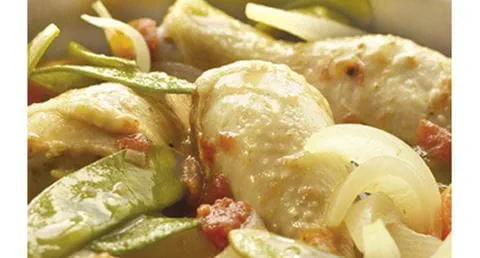 recipe image Caçarola de frango com ervilhas de quebrar