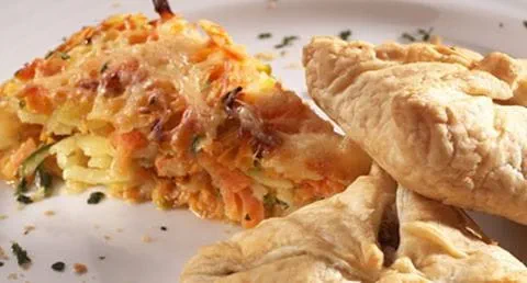 recipe image Trouxas de Carne com Pastelão de Legumes