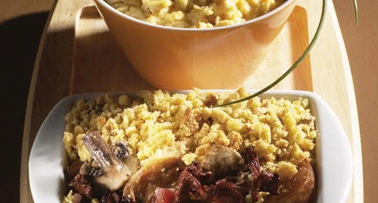 recipe image Farinheira Assada com Miscelânea de Cogumelos