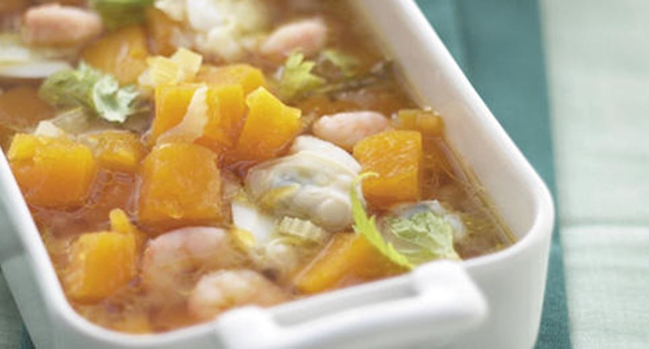 recipe image Sopa de Abóbora e Camarão