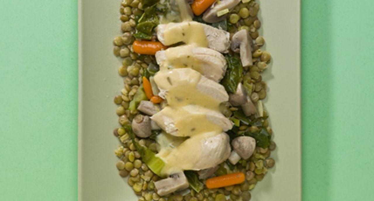 recipe image Peito de frango em fricassé de legumes