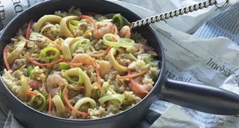 recipe image Arroz Exótico de Lulas com Frutos do Mar