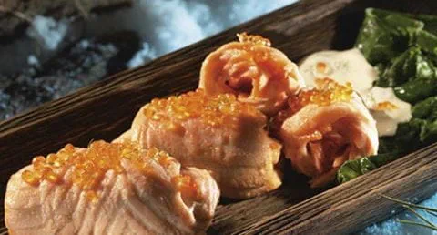 recipe image Rolos de Salmão e Truta Fumada