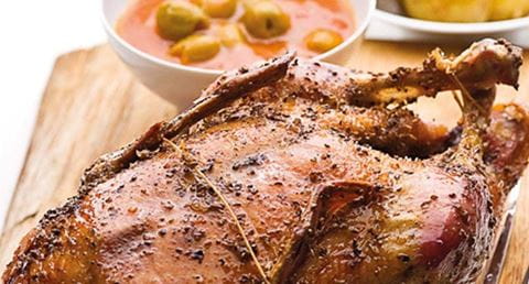 recipe image Pato assado com azeitonas