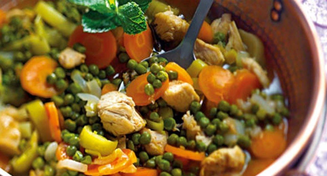 recipe image Cataplana de frango com ervilhas