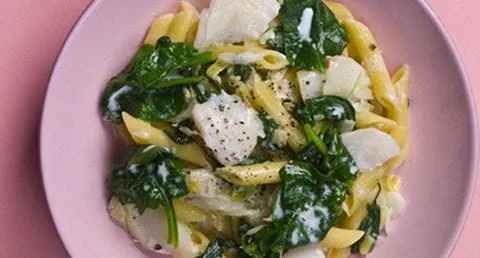 recipe image Penne com bacalhau em molho tropical