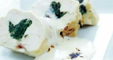 recipe image Peito de frango recheado com espinafres