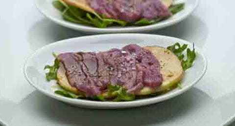 recipe image Carpaccio de pato com maçã