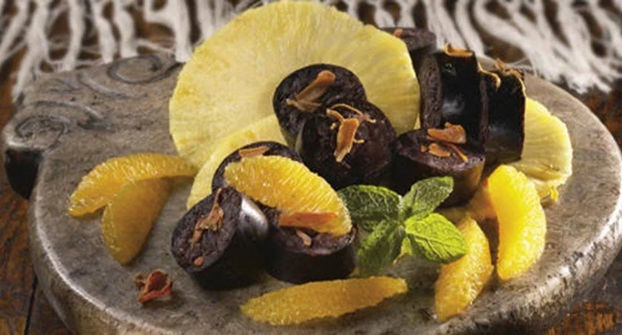 recipe image Morcela de Assar com Ananás e Laranja