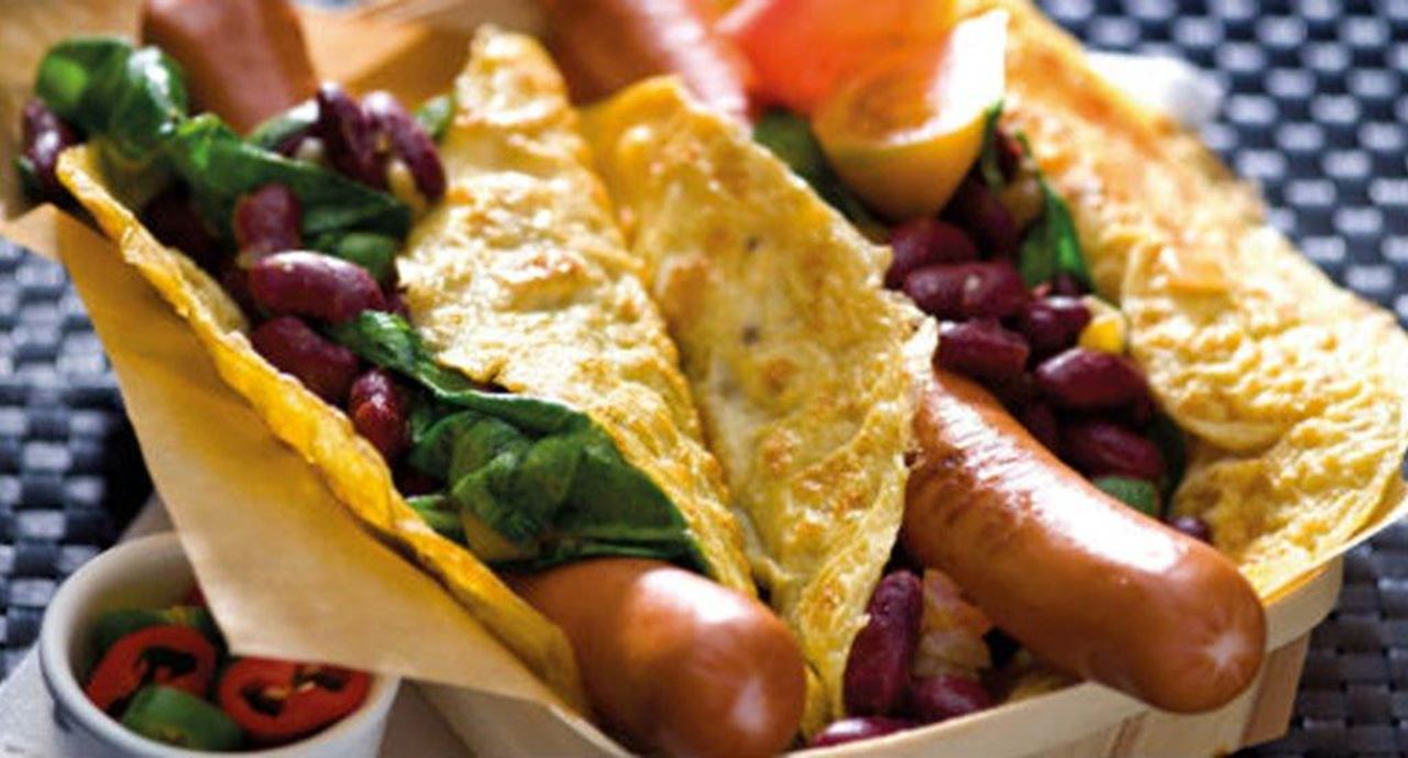 recipe image “Burritos” de ovo com salsicha