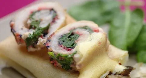 recipe image Filete de espada preto com salmão fumado e espinafres vermelhos e sabayon de espumante rosé