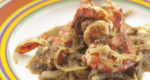 recipe image Camarões com Molho Exótico de Coentros e Menta