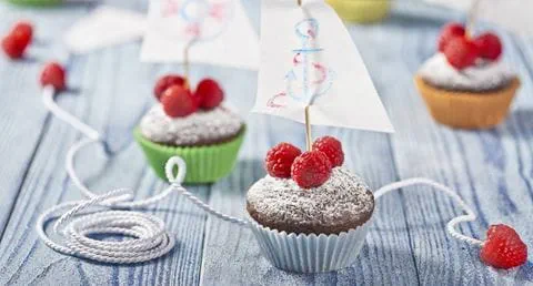 recipe image Cupackes Barco de Framboesas